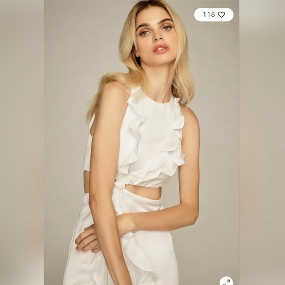 Anthropologie by Significant Other Rey Cutout Ruffle Dress. - Picture 2 of 5